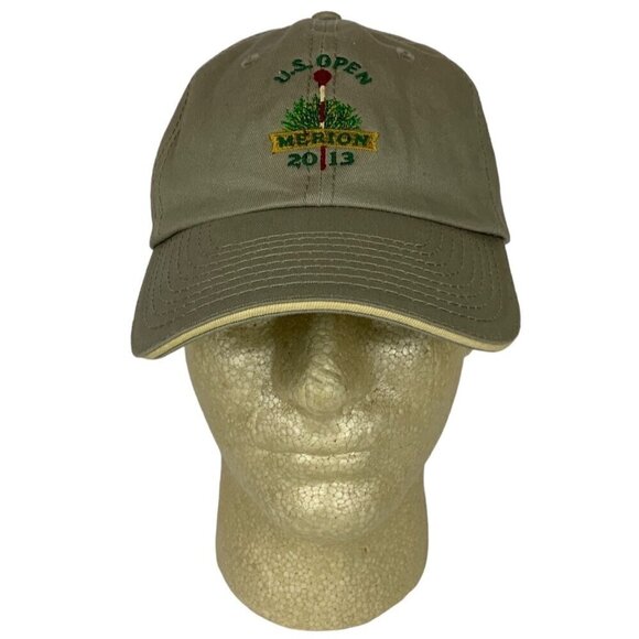 US Open Merion Golf Hat Cap 2013 USGA Member Embroidered Khaki Adjustable PA - Picture 1 of 8